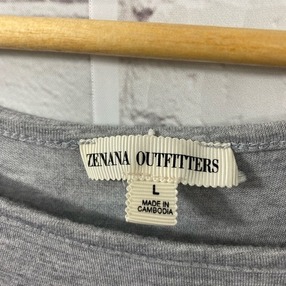 Zenana Womens Size Large Gray Spaghetti Strap Drop Arm Mini Dress Cover Up - Picture 5 of 5